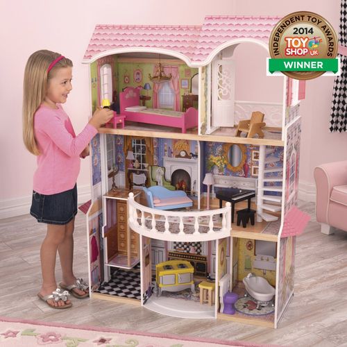 Винтажный кукольный дом для Барби Магнолия Magnolia с мебелью 13 предметов
