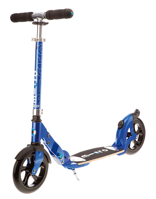 Micro Flex Blue - двухколесный самокат городского типа с большими колесами (200мм) для взрослых и детей от 7 лет