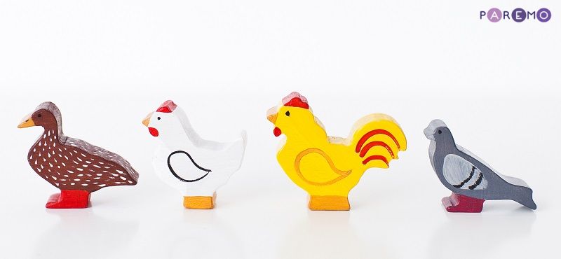 Набор игрушечных животных Paremo (Птицы - 5 фигурок).