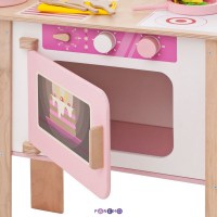 Деревянная кухня-трансформер для девочек Ванильный смузи с 16 аксессуарами