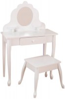 Белый туалетный столик из дерева для девочки Модница (White Medium Vanity & Stool)