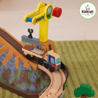 Железная дорога - деревянный игровой набор “Горная стройка”, в  контейнере KidKraft