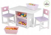 Набор детской мебели Heart(стол+2 стула+4 ящика)