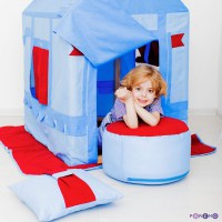 Текстильный домик-палатка с пуфиком для мальчика Замок Бристоль