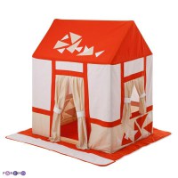 Текстильный домик-палатка с пуфиком для девочек и мальчиков 