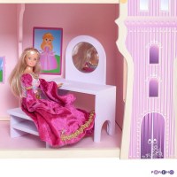 Кукольный дворец Розовый сапфир с 16 предметами мебели и текстилем