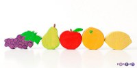 Набор игрушечных фруктов Paremo (5 предметов) из дерева.Материал: бук. Окрашивание вручную.